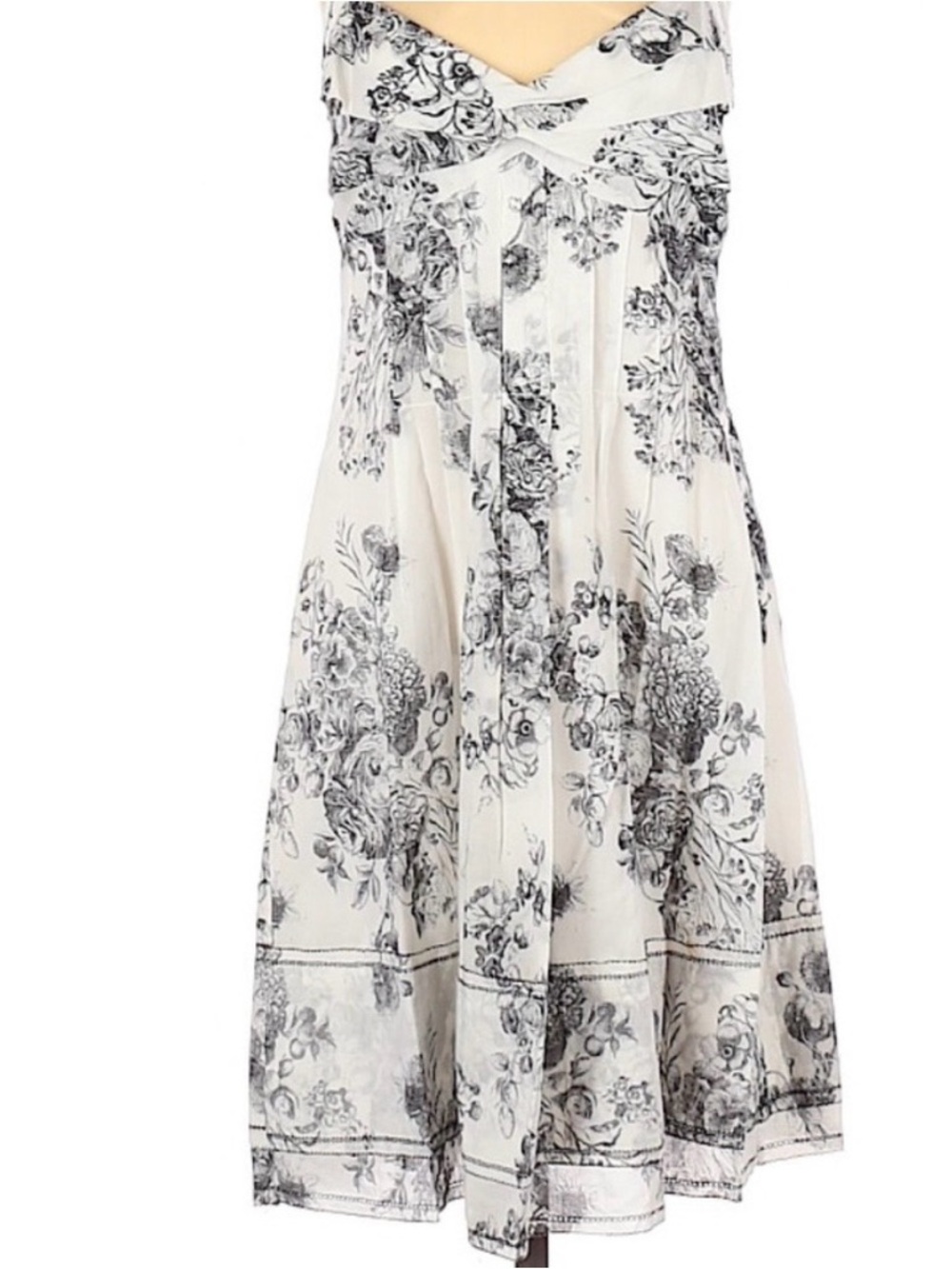 Cynthia Steffe cotton sundress. White+black toile print, fully lined. EUC. - Picture 10 of 12